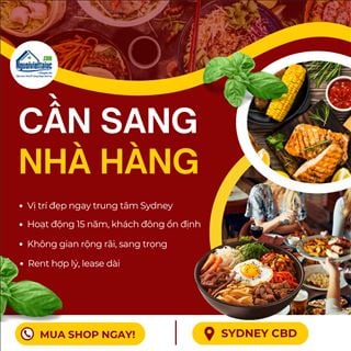 Sang nhà hàng doanh thu tốt, vị trí đẹp ở trung tâm Sydney